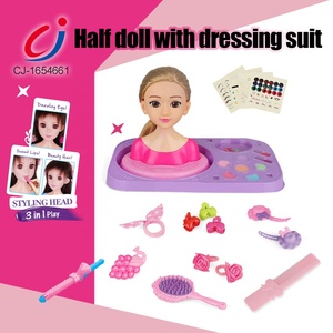 Muñeca de Moda Chengji para Niñas, Juego de Disfraces, Maquillaje, Salón de Cosmética, Juguete de Entrenamiento de Peinado, Cabeza de Muñeca - Product Image 2