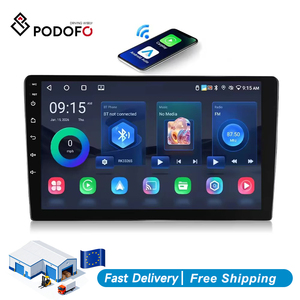 Autoradio Android Podofo 9 pouces 2+64G, autoradio 2 Din, CarPlay sans fil, Android Auto, WiFi/GPS/EQ BT, vente en gros - Product Image 1