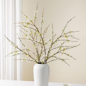 Ramas de sauce artificiales Meng Jie, copos de nieve y hojas de seda, flor de seda para decoración del hogar, accesorios de fotografía de bodas, decoración de encimeras - Product Image 1