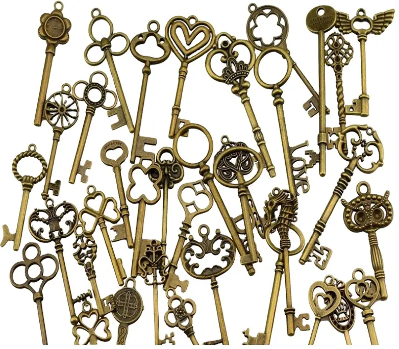 Заводская оптовая продажа, брелок в форме ключа из цинкового сплава, золотой брелок с индивидуальным логотипом