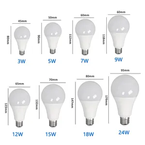 Ce Erp Fcc E27 인증서 높은 루멘 Led 전구 A19 A60 7w 9w 12w 15w 18w 수동 버튼 Led 전구