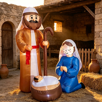 Décorations gonflables de Noël de 6 pieds, Père Noël suspendu, Père Noël grimpeur avec sac de cadeaux, décorations gonflables pour Noël et Nouvel An