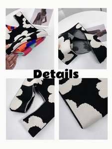 Bolsos de Moda al por Mayor, Bolsos de Mano Tejidos con Bloques de Color, Bolsos de Mano Ecológicos Texturizados, Bolsos de Mano Tejidos Compactos, Perfectos para el Uso Diario - Product Image 3