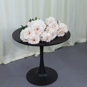 Luckygoods LF449 Élégant bouquet de 5 têtes de pivoines artificielles en soie ivoire pour décoration intérieure de mariage - Product Image 2