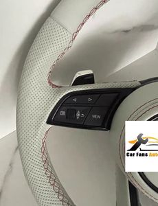 Volant sport en cuir véritable <span class=keywords><strong>Audi</strong></span> RS d'origine, à fond plat, assemblage en cuir, volant modifié - Product Image 4