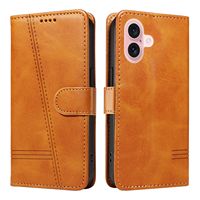 Nouvelle Coque Arrière de Luxe Anti-Chute 2025 avec Étui à Rabat pour Téléphone Portable iPhone 15 16 17 18 Pro Max Plus en Cuir