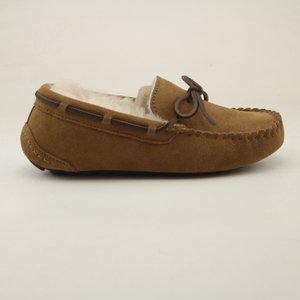 여성 발목 실내 슬리퍼 소 스웨이드 위 양피 안감 EVA 밑창 닫힌 발가락 - Product Image 2