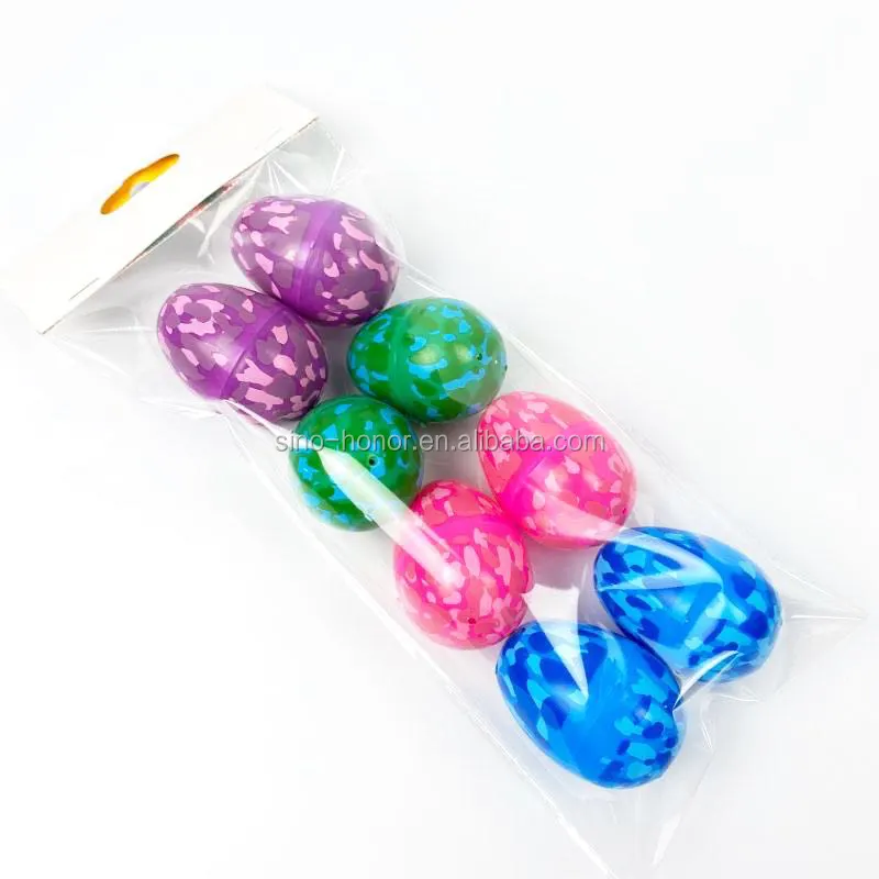 Ovos de páscoa de plástico coloridos promocionais mais populares para venda