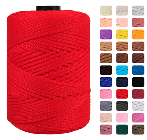 Cordón de Macramé 100% Poliéster de 3 mm y 250 g, Hilo Grueso para Alfombras y Crochet - Product Image 3