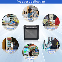 Escáner de código de barras QR 2D de escritorio de ventana grande EMT81 2D CMOS QR Reader para plataforma de pago
