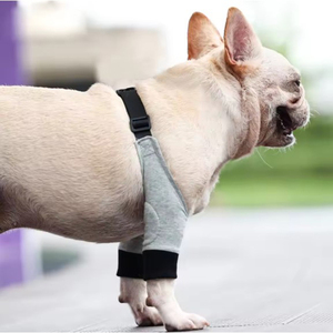 Breathable <b>Dog</b> Elbow Sleeves With Soft Cotton Pet Front Leg Protector And Adjustable Strap For Outdoor Activity Protection - Product Image 2