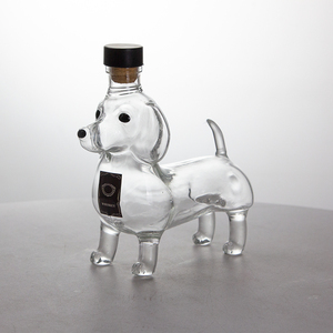 Decantador de Vidrio con Forma de Perro Dachshund, Botella de Vidrio para Whisky, <span class=keywords><strong>Vino</strong></span> o Licor con Forma de Animal Adorable y Tapón de Corcho - Product Image 3