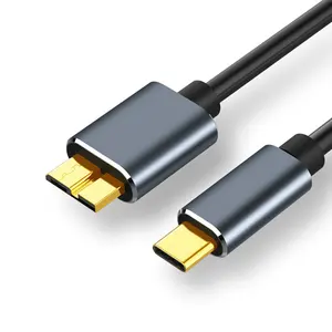 Cable USB tipo c de carga rápida para disco duro, Cable de datos Micro B macho a Usb 3,0