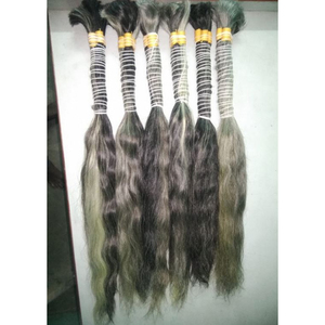 Lots de Cheveux Remy Double Drawn de Luxe pour Femmes, Cheveux Gris Indiens en Gros, Provenant d'un Exportateur Indien, Prix de Gros - Product Image 3
