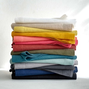 45*45cm Embroidery Wholesale Customized LOGO French Dining <b>Table</b> <b>Cloth</b> 100% Pure Flax <b>Linen</b> Fabric Napkins Wedding Hotel - Product Image 1