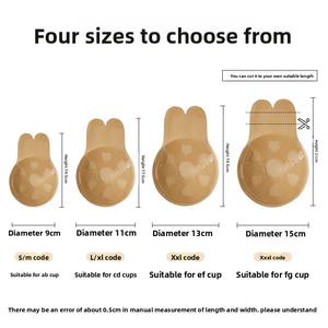 Grensoverschrijdende Nieuwe Sexy Kanten Lift Borst Ademende Tepelhoezen Pull-Up Konijnenoren Siliconen Onzichtbare Borstlift Stickers - Product Image 4