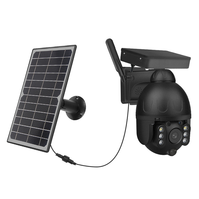 Charging Free Solar Powered HD 1080P WiFi 4G Wide Angle PTZ Camera Outdoor Wireless IP CCTV Home Security Camera