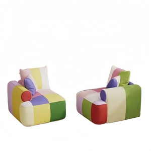 <span class=keywords><strong>Divano</strong></span> Piccolo in Tessuto Colorato per Angolo Lettura Bambini, Imbottito Morbido <span class=keywords><strong>con</strong></span> Riempimento in Spugna per Appartamento e Villa - Product Image 6
