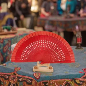 Abanico Plegable de Papel con Diseño Folclórico Personalizado, Temática Musical y de Ángeles, Artesanía de Bambú Pintado para Fiestas de Baile - Product Image 1