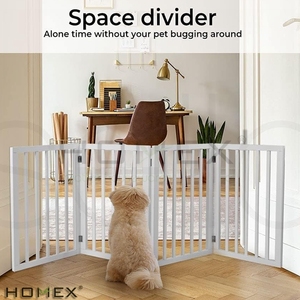 105 pouces Extra Grand Bambou Chien Pet Sécurité Bébé Barrière Escaliers Rétractables Intérieur Animal Barrière - Product Image 3