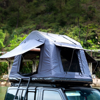 Tente de toit gonflable pour SUV, camping tout-terrain - Imperméable, tissu Oxford 420D résistant aux déchirures, quatre saisons, rangement à un niveau