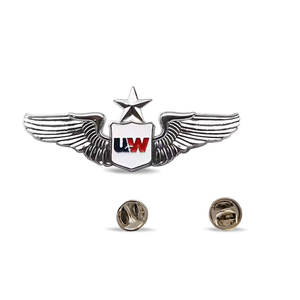 Lencana Pin Logam 3D Bentuk Sayap <span class=keywords><strong>Pilot</strong></span> Pesawat, Aksesoris Seragam Sekolah Penerbangan, Tampilan Kehormatan, Buatan Pabrik - Product Image 2