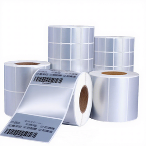 Etiqueta Adhesiva Impermeable para Embalaje, Venta Directa de Fábrica, Color Plateado Mate, Resistente a Altas Temperaturas, Etiqueta con Logotipo de Marca - Product Image 1
