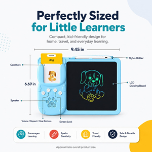Early Education Device 2-1 LCD Plastic Writing Tablet Talking Flash Cards 224 Words Bilingual <b>Educational</b> <b>Toy</b> Writing Board&Card - Product Image 3