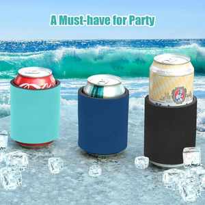 Custom Full Color Printing Slap Wrap Neoprenel Color Splash Circle Pull-Tab Beer Cola Spring <b>Bottle</b> Spring Cup Sleeve Can Cooler - Product Image 4