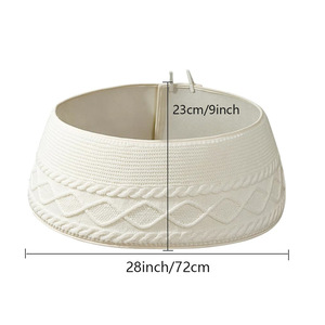 Falda para Árbol de Navidad Blanca de 28 Pulgadas, de Felpa Suave y Ecológica, de la Fábrica YUELIAN, con Opciones Personalizables para Decoración del Hogar - Product Image 5