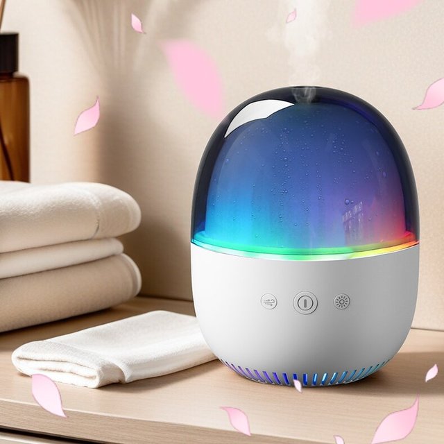 Minimalist Design Aroma Diffuser with Soft and Fine Mist 2 Spray Modes Adjustable Aroma Diffuser with Colorful Ambient Light