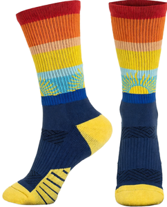 Vente directe usine Chaussettes de sport professionnelles inspirantes pour la course et la performance - Tricotées ODM - 1 paire - Carpe <span class=keywords><strong>Diem</strong></span> - Product Image 1