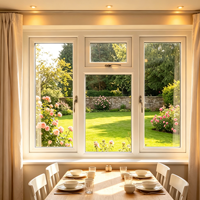 Fenêtre à battant en verre transparent de style européen HUACAI OEM, isolation thermique, longue durée de vie, pour appartement
