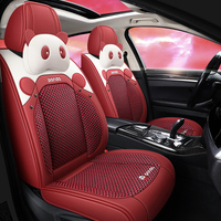 Protectores de asiento de cuero para coche, juego completo Universal para la mayoría de los sedanes, SUV, camioneta, impermeable, Nappa