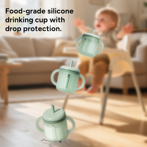 Gobelet à eau pour bébé en silicone sans BPA, anti-fuite, avec poignée, biberon d'apprentissage pour bébé - Product Image 3