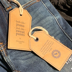 2021 Nieuwe Hot Koop Aangepaste Karton Afdrukken Handelsmerk Gevouwen Wasbare Vintage Papier Hang Tags Voor Jeans - Product Image 5