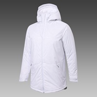 Nouveautés Manteau Coupe-Vent d'Hiver en Coton Bleu pour Homme, Doudoune Chaude à Capuche Entièrement Zippée
