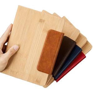 Custom Logo Business Faux Bamboo Leather Cross-Border Office <b>Diary</b> Eco-Friendly PU Conference <b>Notebook</b> - Product Image 2