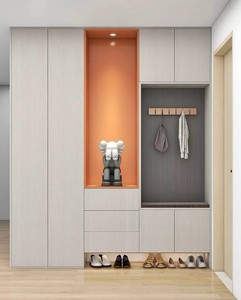 Zapatero de Altura Completa de Piso a Techo con Puertas de Vidrio Magnéticas Selladas para Vestíbulo Principal Residencial Familiar Grande - Product Image 3