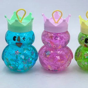 Slime <span class=keywords><strong>de</strong></span> Gelatina Transparente con Diseño Nuevo y Adornos Lindos, Mixue Snow King Doll Slimes, Venta al Por Mayor - Product Image 1