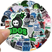 50PCS Pegatinas Adhesivas Troqueladas de Alta Definición, Ecológicas, con Diseños Modernos y Creativos para Programadores, Java, Redes y Programación de Sitios Web Oscuros