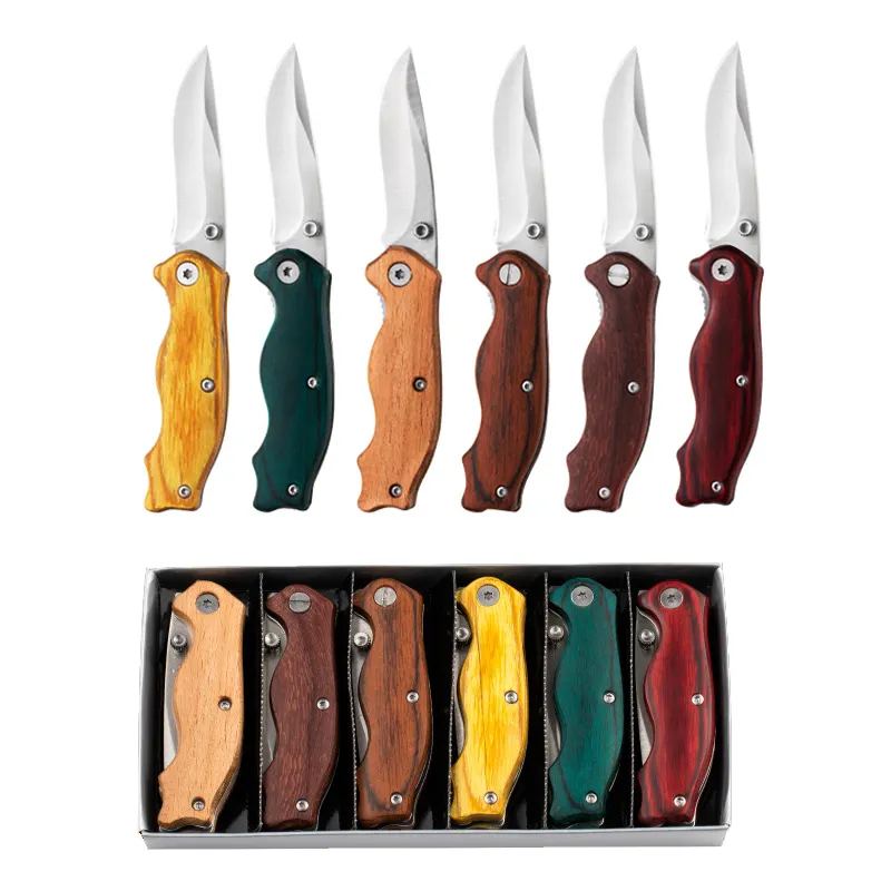 Hot sale low price small pocket knife wood handle fruit paring mini knife for Mothers Fathers day gifts