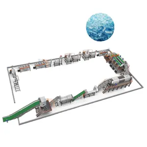 Bouteilles en plastique PET automatiques écrasant le système de lavage et de séchage pour l'équipement de recyclage des déchets de matières plastiques