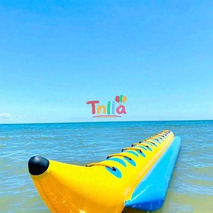 Vente en gros d'usine Bateau banane gonflable 3 ~ 8 personnes <span class=keywords><strong>Tube</strong></span> banane gonflable Bateau flottant remorquable <span class=keywords><strong>pour</strong></span> jeu d'eau d'été - Product Image 1