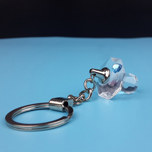 Exquisito Llavero de Cristal con Forma de Chupete, Mini Chupete de Cristal con Corazón Rosa y Azul, Recuerdo para Baby Shower - Product Image 4