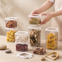 Meilleur récipient de stockage alimentaire en plastique hermétique à long terme, moderne, multi-usages, pour aliments secs, pot de rangement pour cuisine