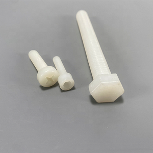 Pernos de Cabeza Hexagonal de Nylon Blanco, Rosca Métrica ANSI/JIS M2.5, Fijaciones de Rosca Completa, Grado GR5, Acabado Recubierto para Muebles y Equipos - Product Image 5