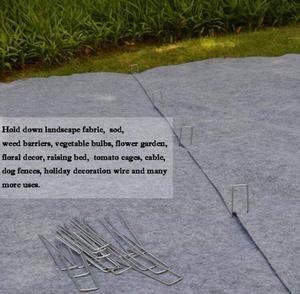 גן נוף הימור/קוצים/סיכות/יתדות קרקע נייל מגולוון סיכות טפש עיגון מחסום עשב נוף אנטי-חלודה 6 ''כבד - Product Image 5