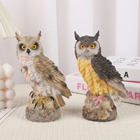 Figurines d'hiboux en résine écologiques, créatives, pour la décoration de bureau et d'entrée, vente en gros