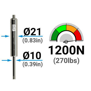 Resorte de Gas de Grado Marino de 45 cm para Elevación de Escotillas, Soporte de Elevación de 17 Pulgadas, Pistón de Acero Inoxidable AISI316L, Carrera de 200 mm, Turco - Product Image 2